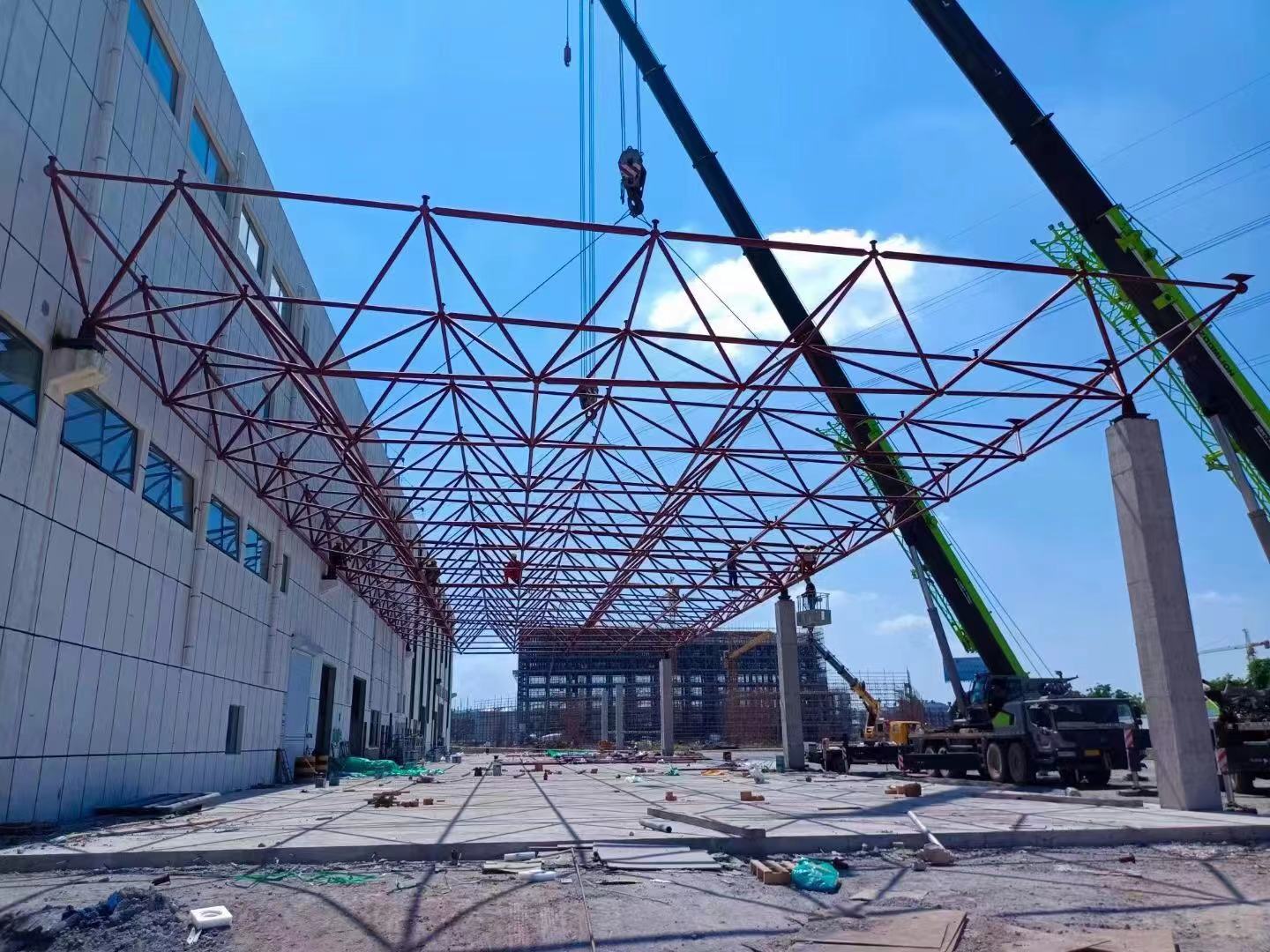 泰安江苏宿迁国望高科纤维公司 -生活楼网架 成品库网架 立体库网架